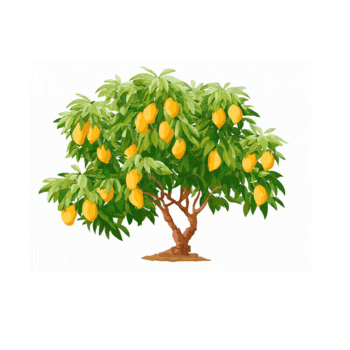 Mango tree illustration